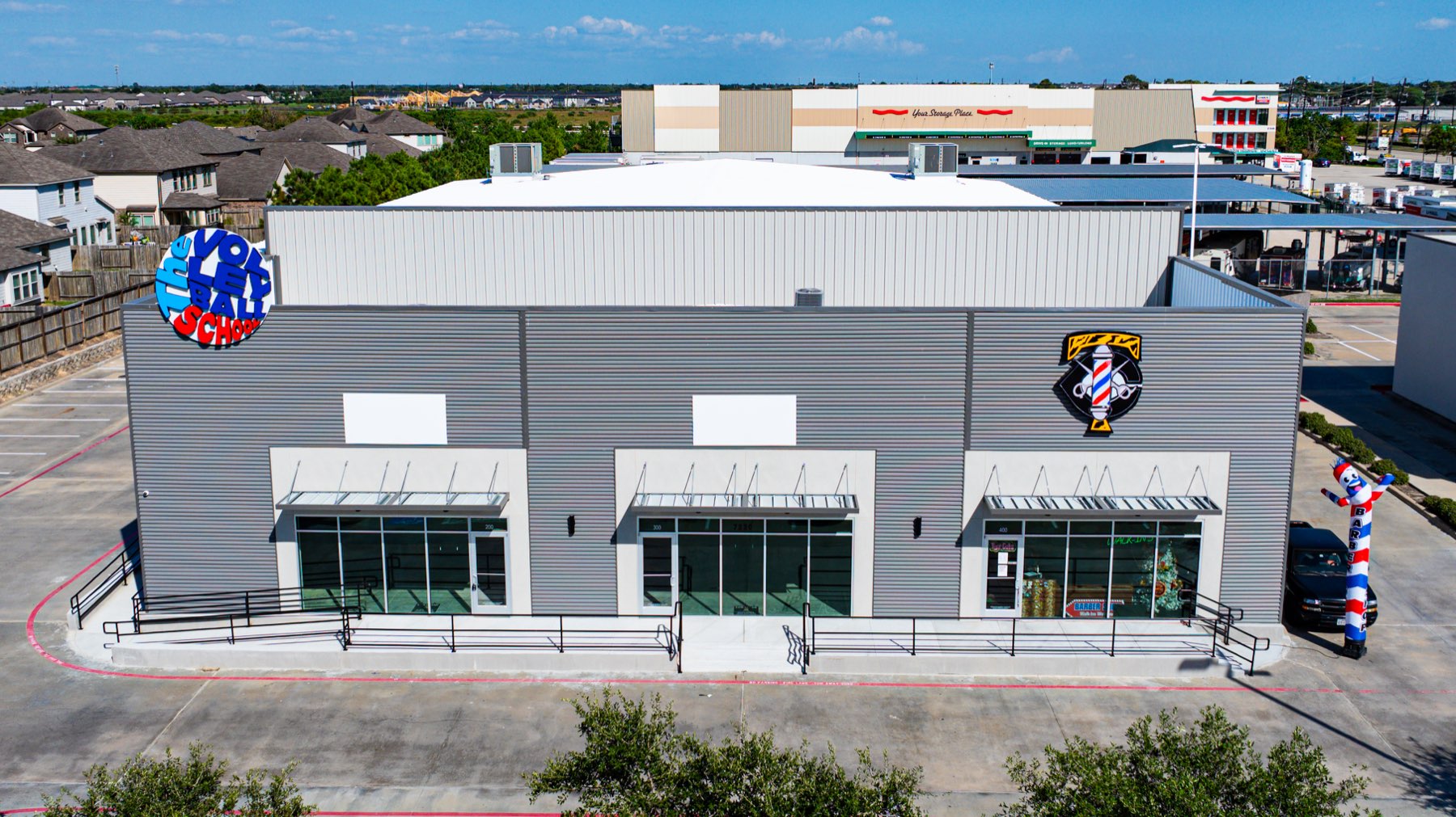 Commercial storefront front elevation